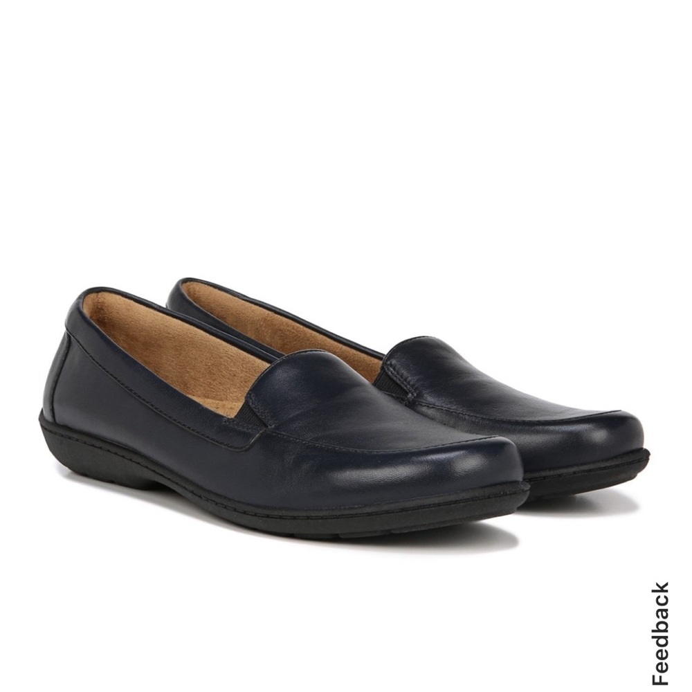 SOUL Naturalizer Kacy Navy Leather Blue 6W Slip On Loafers NIB $109 5.5/ 6 Wide
